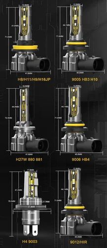 Imagen 2 del producto BMTxms 2 uds H4 HB2 LED faro delantero Hi/Lo H10 9145 9005 HB3 9006 HB4 H8 H11 H27 880 H27W 881 Canbus LED antiniebla DRL luz diurna
