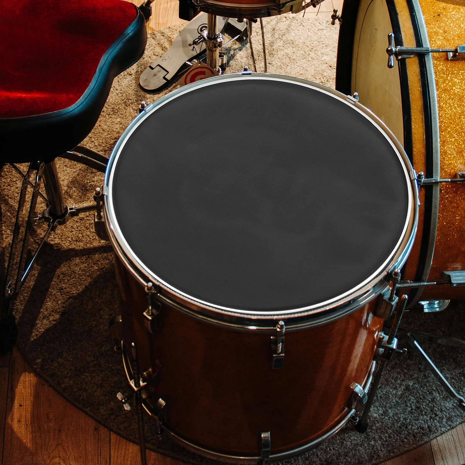 

3 Pcs Silent Reticle Drum Skin Snare Replacement Mesh Double Layer Heads Drumheads Black Sound Dampening