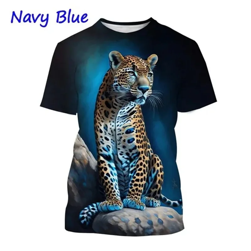 New Arrivals Cheetah 3D T Shirts Fashion Wild Animal Series Leopard Casual Street T-Shirt Comfortable Breathable Tops Tees Men