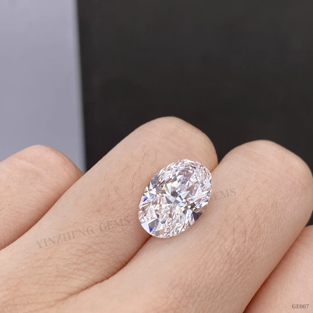 CVD овальная огранка лабораторный Выращенный алмаз 5.36ct чистый F цвет VS1 EX VD свободный драгоценный камень с сертификатом иги