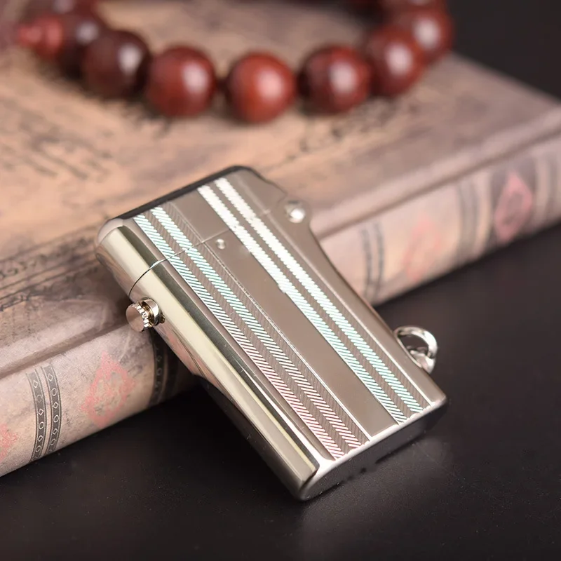 Double Hook Lighter Platinum Pattern Retro Handmade Copper Shell Portable Antique Portable High-End Version