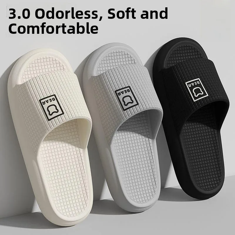 

Anti-Odor Men's Slippers Summer Indoor Home New Sle Bathing Non-Slip EVA Cool Slippers Flat Heel Pure Color Spor Sle