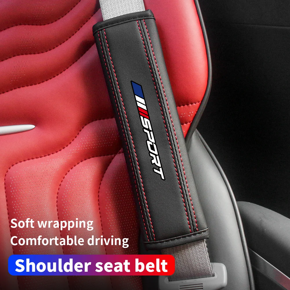 Tri Colors Sport French Flag Car Seatbelt Cover Shoulder Protector Safety Belt Pad For Renault Megane 2 3 RS Grand Clio 4 Duster