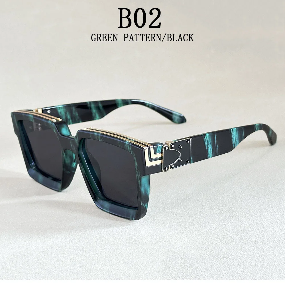 Quadratische Sonnenbrille für Herren, Retro-Millionär-Sonnenbrille für Damen, 2025, trendige Vintage-Urlaubsmode, Brille, Gafas De Sol Hombre Lunette – Detail 14