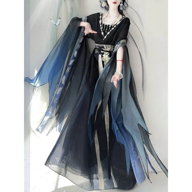 2026-new-wei-jinfeng-hanfu-female-super-fairy-broken-sleeves-embroidered-waist-length-spring-and-summer-daily-antique-suit
