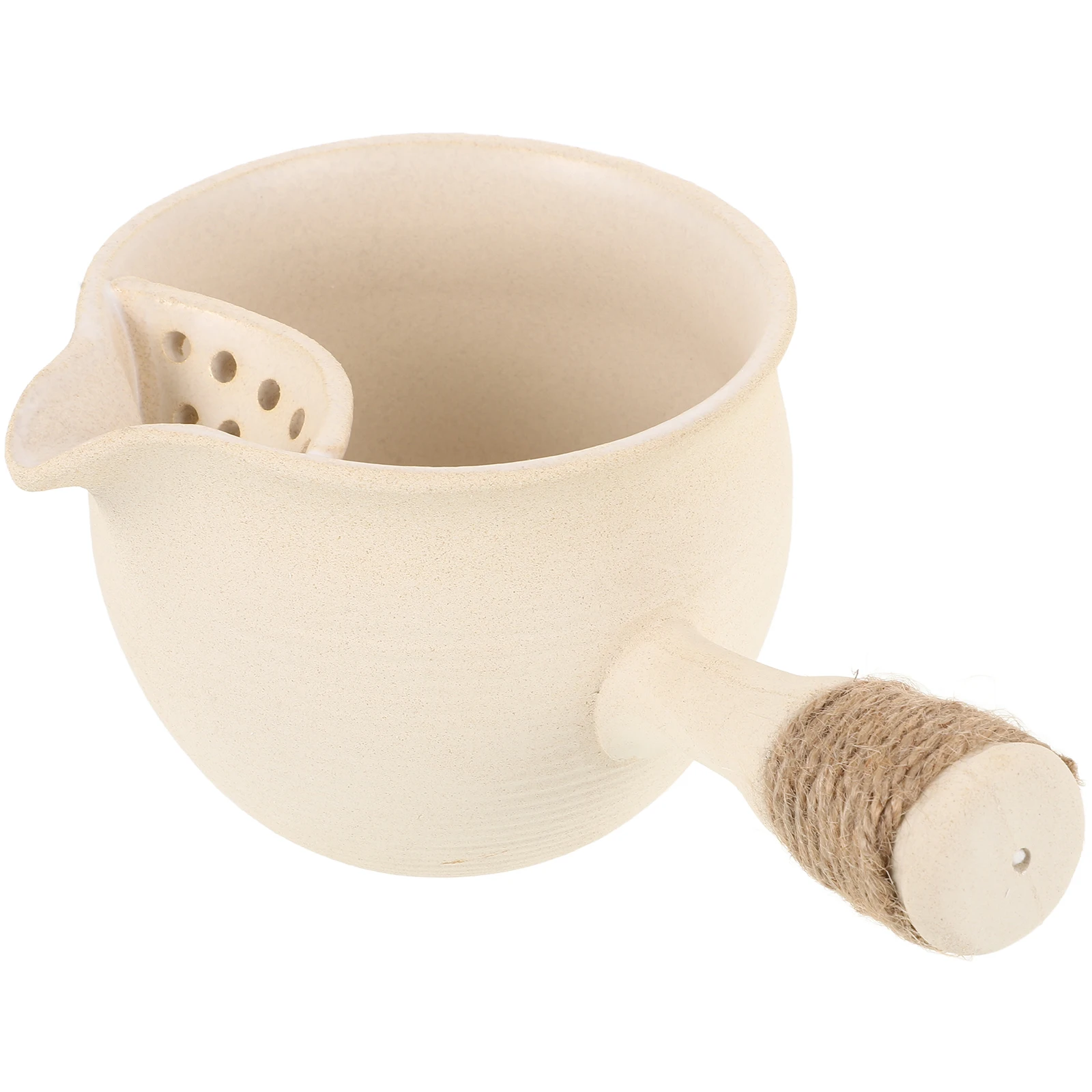 

Уникальная керамическая посуда с боковой ручкой, горшок, необработанная керамика для кемпинга, пикника, чаепития, деревенский дизайн, противоскользящая ручка, большая вместительная глина