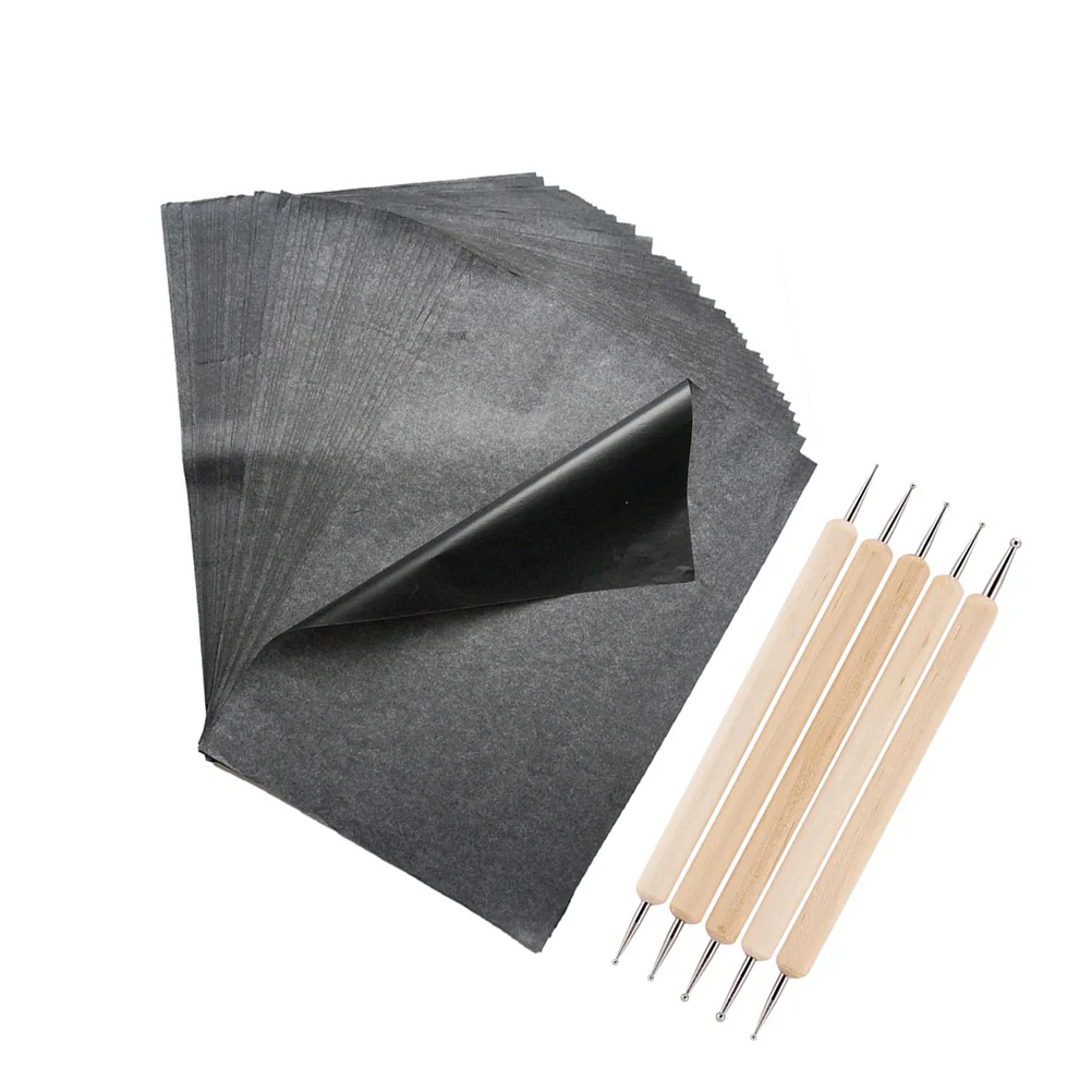 1 Set Graphite Carbon Transfer Paper Tracing Drawing Carbon Paper A4 Single Painting Tracing Paper for Home Studio (100 Sheets A