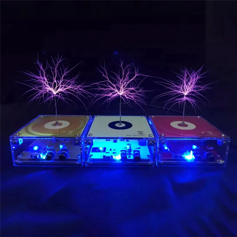 A47Z Coil Tool For Tesla Artificial Lightning-Pattern Storm Coil Electronic Pocket Fireworks With US Plug Black