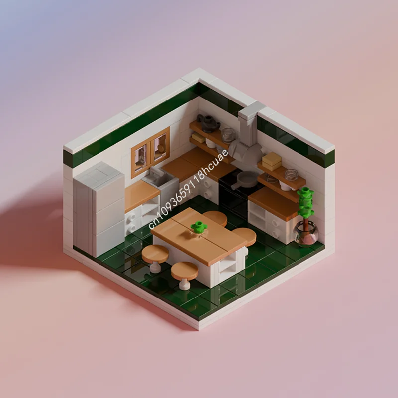 

265 шт. MOC Кухня nan Модель Строительные блоки Идея «сделай сам» игрушки для рукоделия Креативное образование Кирпич Рождественские подарки на день рождения