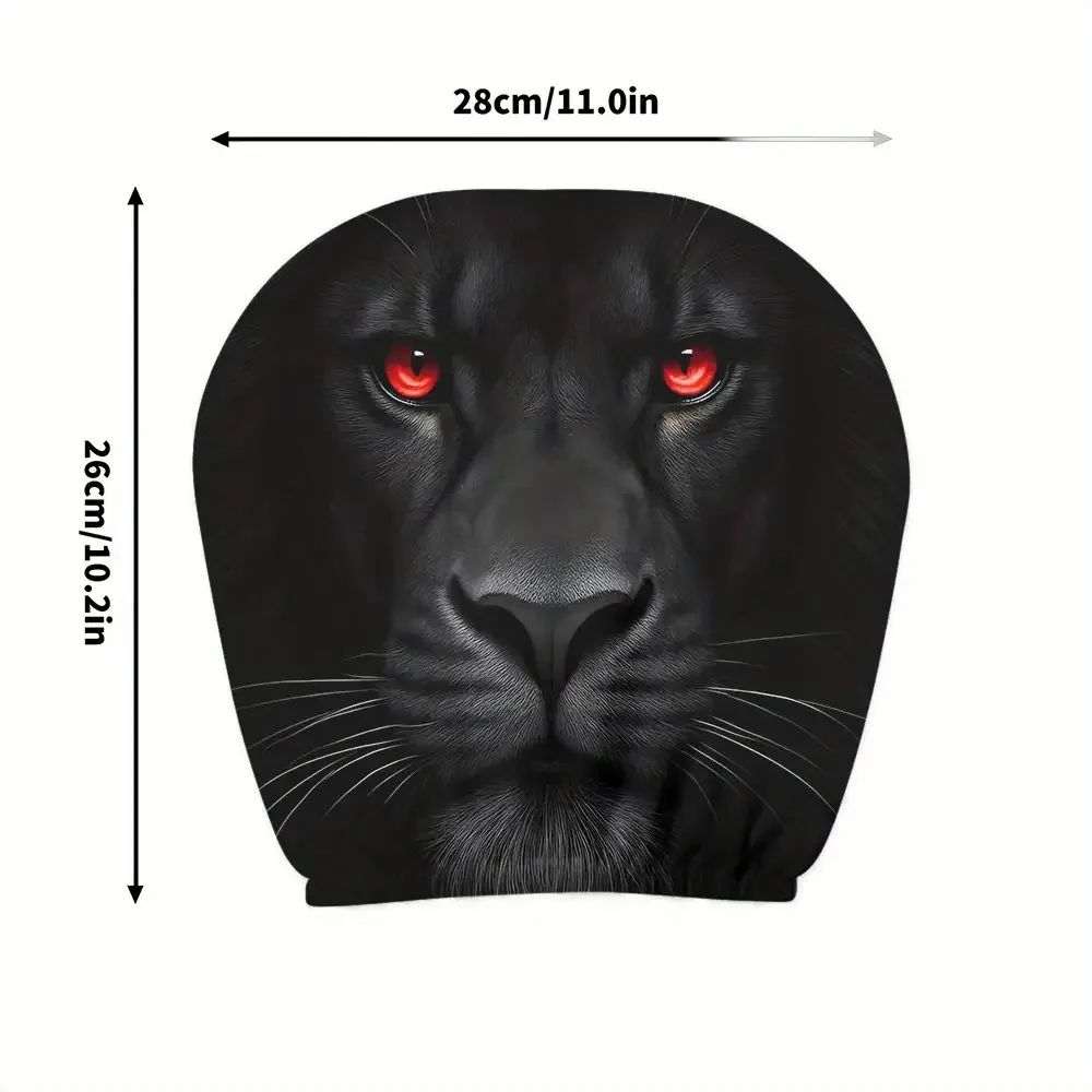 2PCS Universal Fit Double-Sided Print Car Seat Head Protector Ferocious Animal Designs Cars Headrest Covers for Cars Vans Trucks