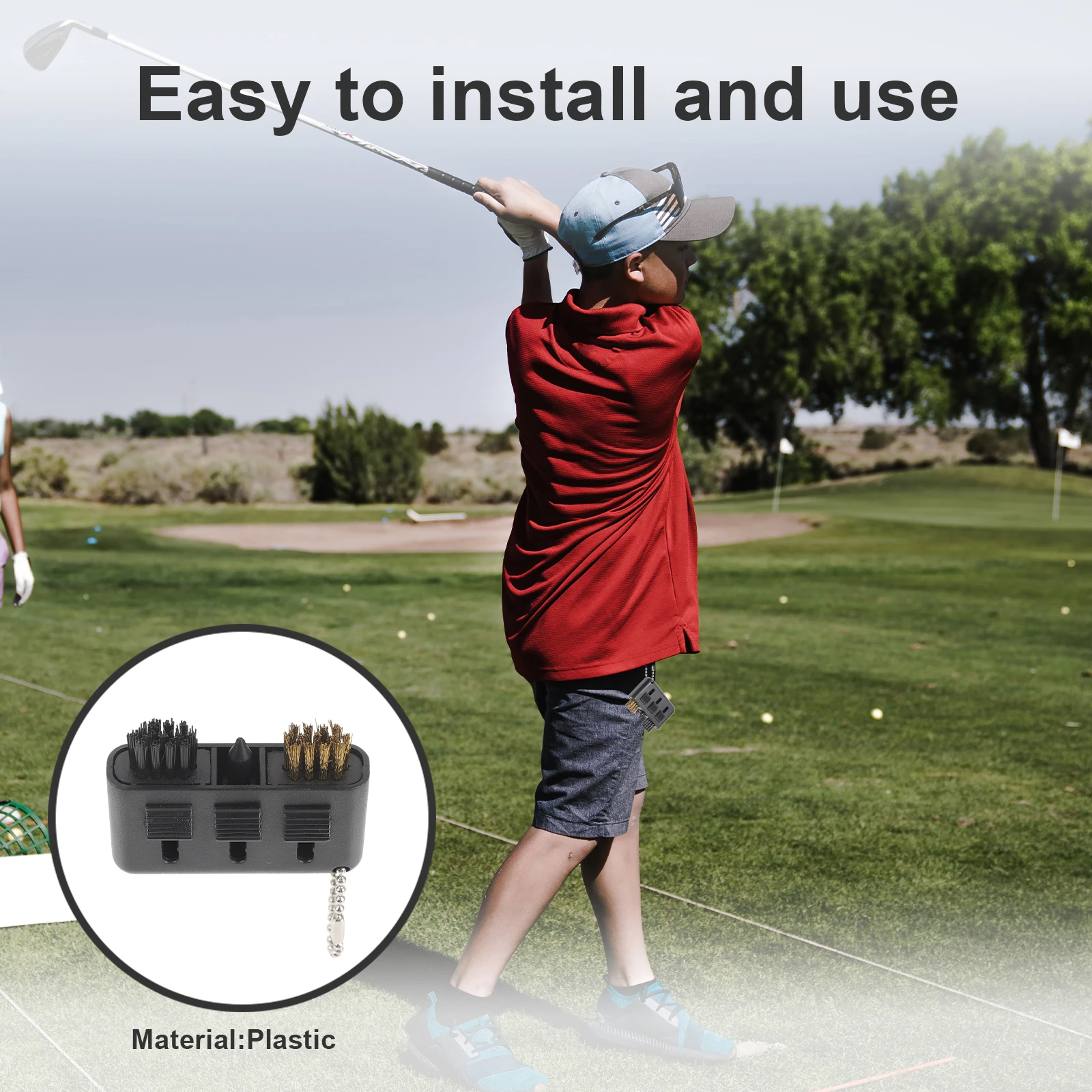

Club Cleaner Wear-Resist Reusable Golfing Practice Brush For Outdoor Golf Accessories Golf Ball Club Brush