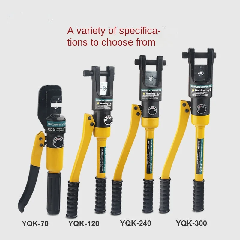 YQK70-300 manual hydraulic copper aluminum nose crimping integral hydraulic pliers for electrical wire pressing