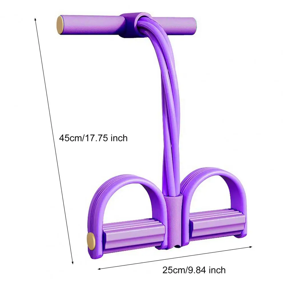 

45cm 4-Tube Pedal Resistance Band With Handle Yoga Sit-up Training Pedal Puller Stretching Trainer Home Gym Workout Equipment