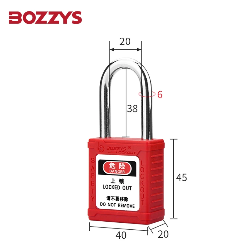 Imagem -05 - Meninos Alike Lock Cadeados de Segurança Aço Manilha com Chave Cadeados com Master Key Management Bloqueio e Tagout 6x38 mm 10 Pcs