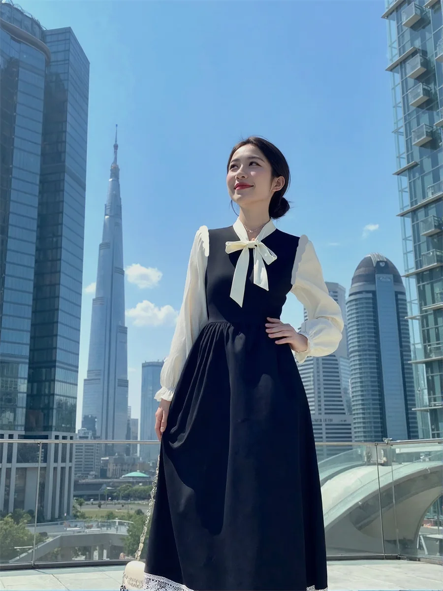 Vestido longo preto feminino até o tornozelo, vestido de noite em camadas, perspectiva, corrente, fantasia, adorável, simples, jantar, festa, temperamento, noiva