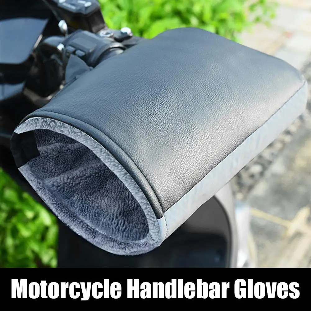 Winter Motorcycle Fleece Warm Hand Handle Cover Cold And Windproof Thickened Electric Bicycle Heat Insulation Handle Cover Tools