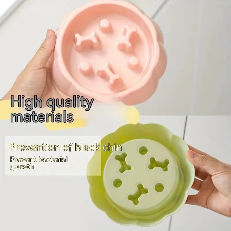 Square Pet Slow Feeding Cat Bowl Anti-choking Dog Puzzle Food Bowl Water Basin Anti-Overturning Cat Feeding Drinking Container