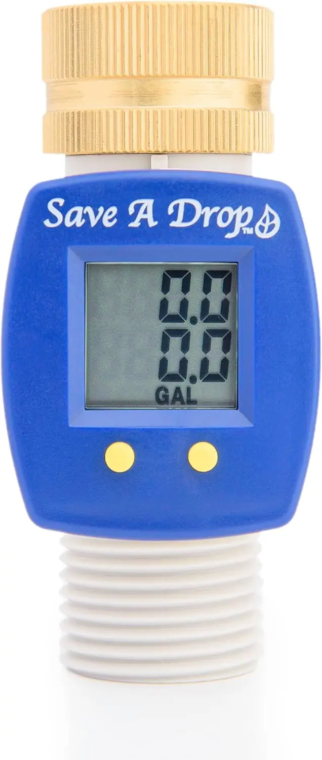 

P3 Brass Water Flow Meter with Swivel | Measures Garden Hose Gallons | Ideal for Campers & Water Conservation