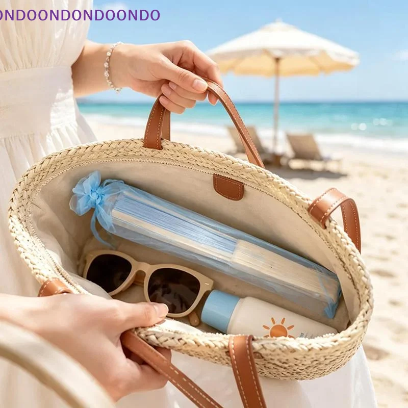 Portable Paper Folding Hand Fans Bamboo Ribs Foldable Handheld Fans For Wedding Party Favors Summer Cooling Crafts Projects