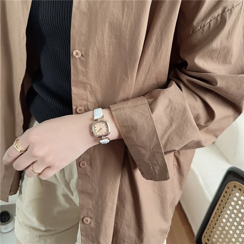 Brand Women Quartz Watch Small Square Retro Roman Watches Student Minimalist Temperament Versatile Wristwatch Dropshipping