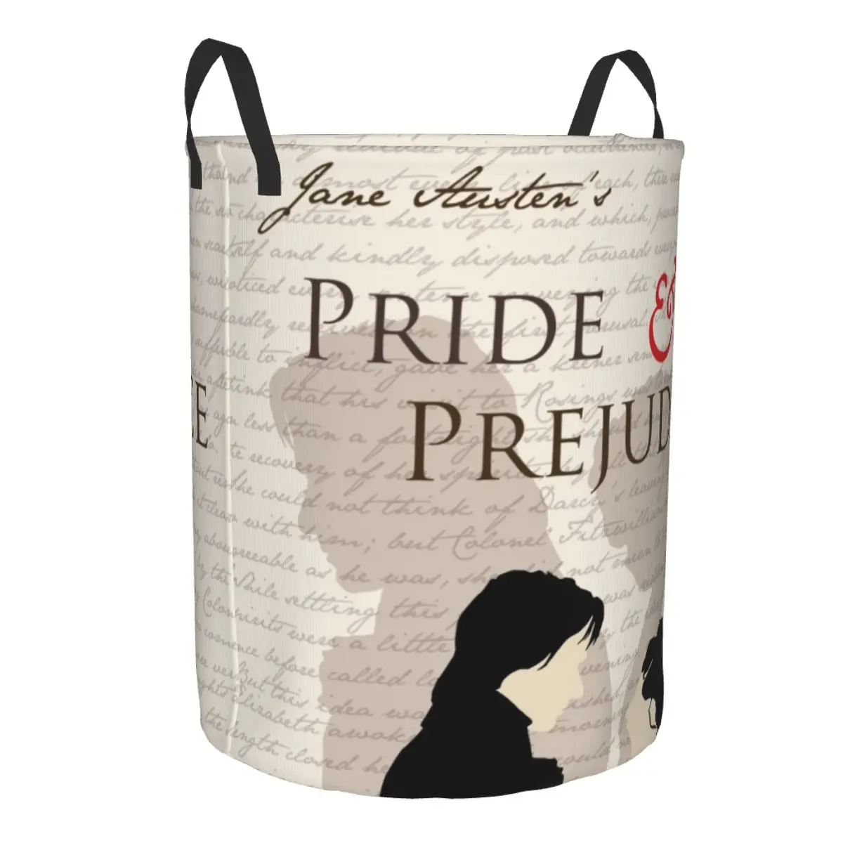 Pride And Prejudice Laundry Basket Collapsible Jane Austen Baby Hamper for Nursery Toys Organizer Storage Bins