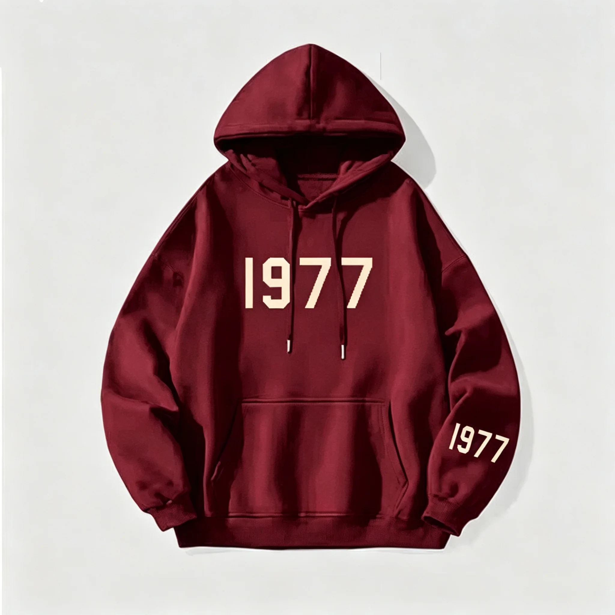Neuer 1977 Luxus-Marken-Grafik-Hoodie für Herren und Damen, Oversize, weicher Streetwear-Pullover für den Alltag, Sportbekleidung, Sweatshirt – Detail 10