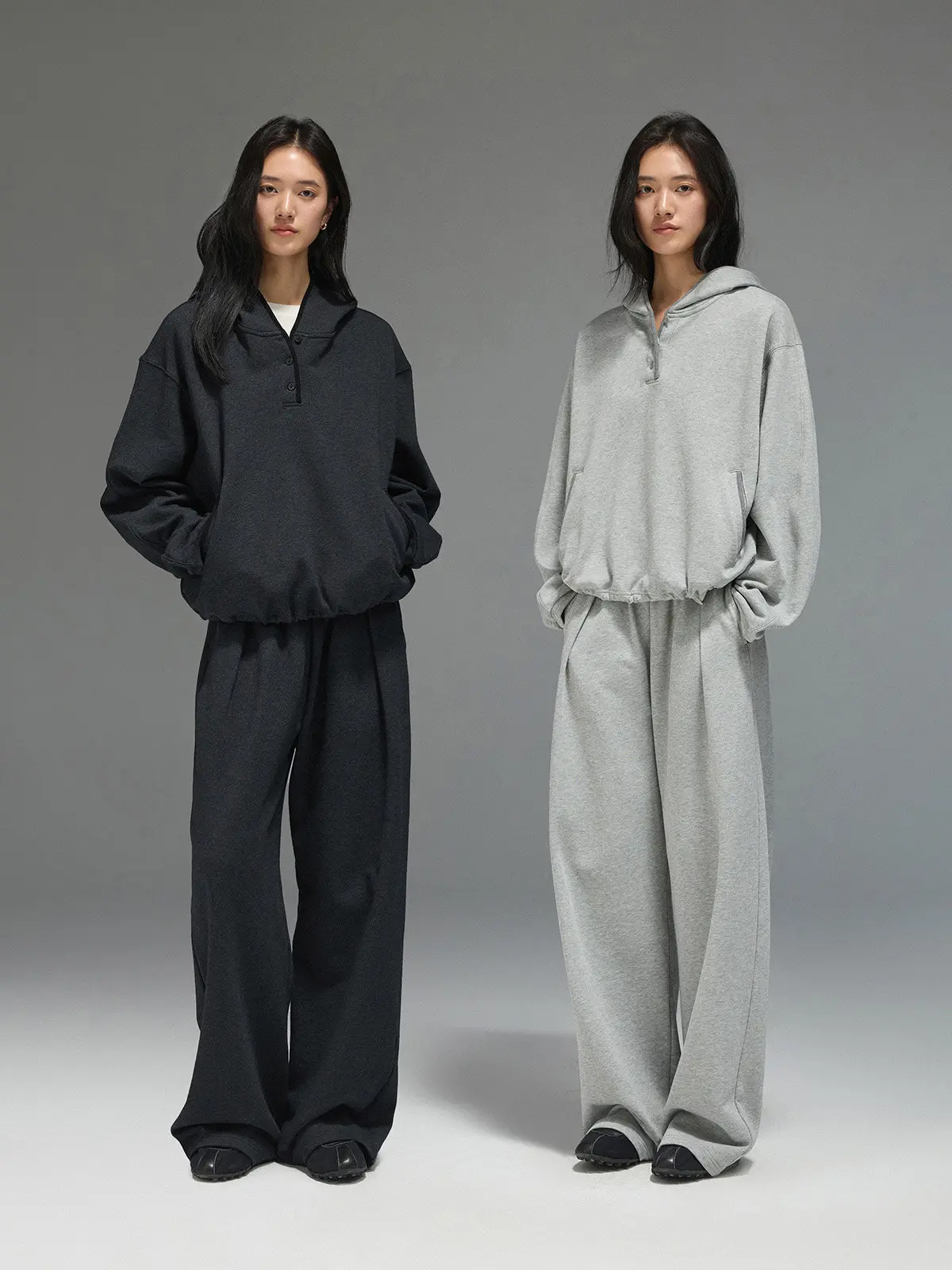 

JUSLIN Lightweight Cotton Hooded Sweatirt And Pants Set Casual Contrast Color Stripe Design Spring Faion Women's Outfit