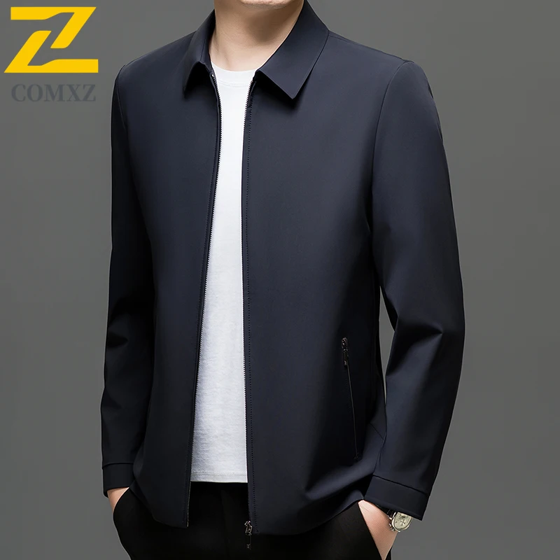 Premium Business Jacket Male 2025 New Casual Refined Outdoor Office Outerwear Light Luxury Comfort Wear Spring Autumn Coat