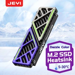 JEYI Dazzcold M.2 SSD Heatsink 2280 NVME NGFF Radiator Magnesium Aluminum Alloy PC Efficient Cooler with Thermal Silicone Pad