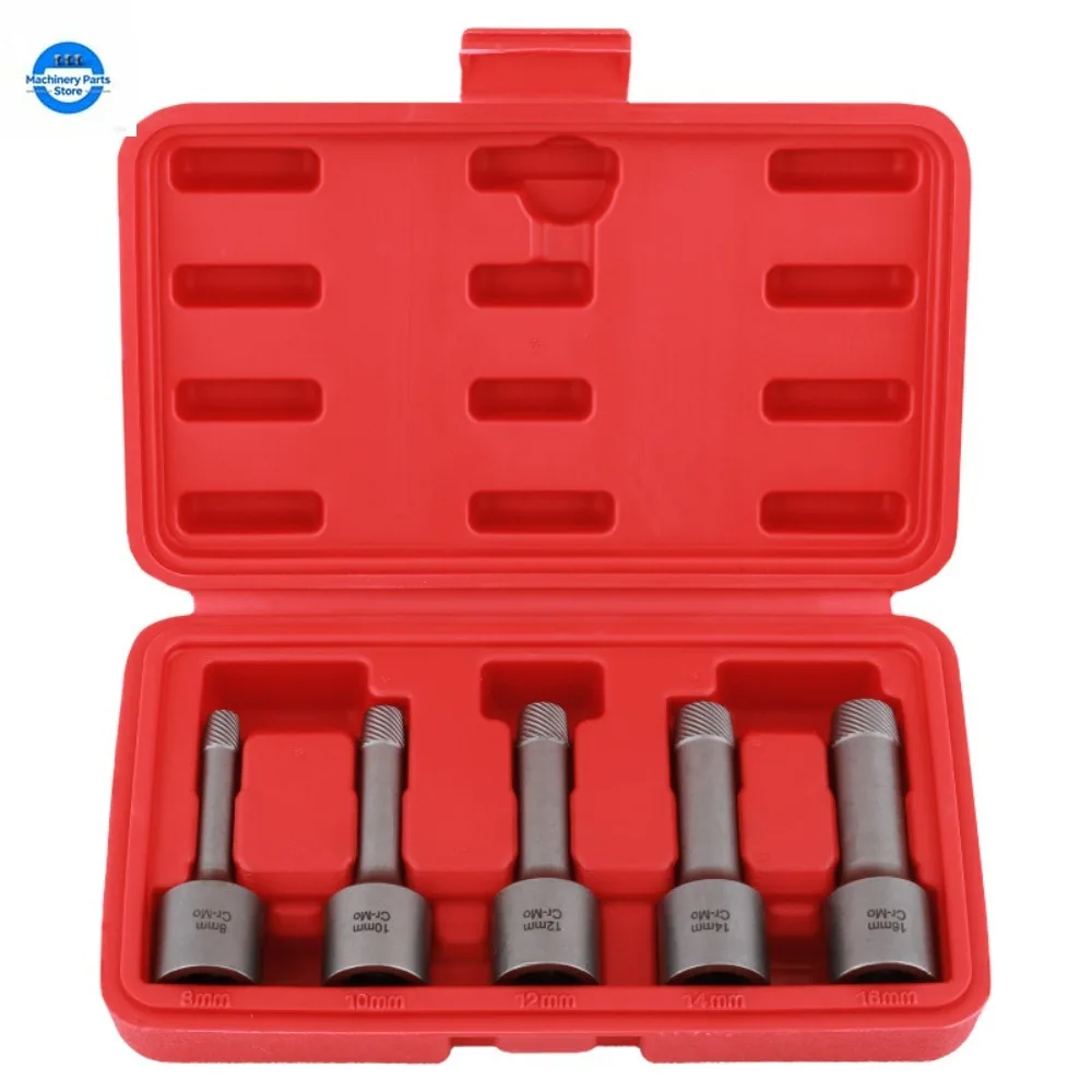 5Pc Damaged Nut Remover Drill Bit Hex Screw Tool Sleeve Bolt Multi-functional Broken Wire Remover