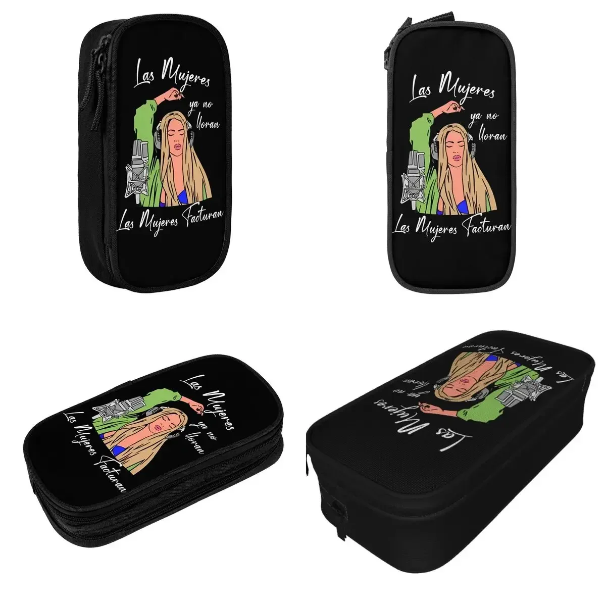 

Shakira Las Mujeres Ya No Lloran Pencil Cases Classic Women Don't Cry Pen Holder Bag Girls Boys Big Capacity Pencilcases