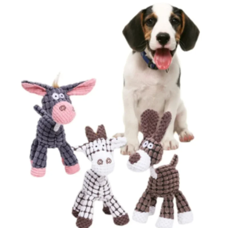 Strapazierfähiges Haustier-Hunde-Plüschtier für kleine Rassen – quietschendes Kauspielzeug in Tierform für Chihuahua Yorkshire Bichon Welpen – Detail 17
