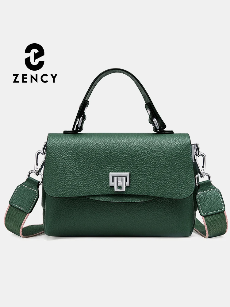 Zency Genuine Leather Top-handle Bag For Ladies Fashion Envelope Bags Luxury Designer Shoulder Handbag Crossbody Large Capacity