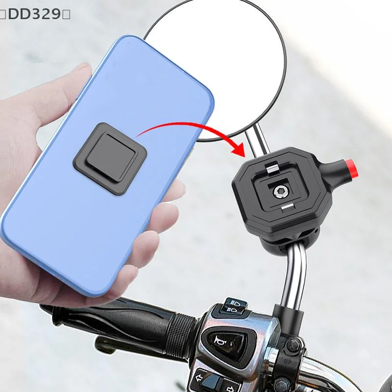 

王DD329 август Быстросъемный держатель для телефона для мотоцикла, электрического мотоцикла, велосипеда, поддержка навигации, зажим для крепления зеркала заднего вида, GPS-кронштейны