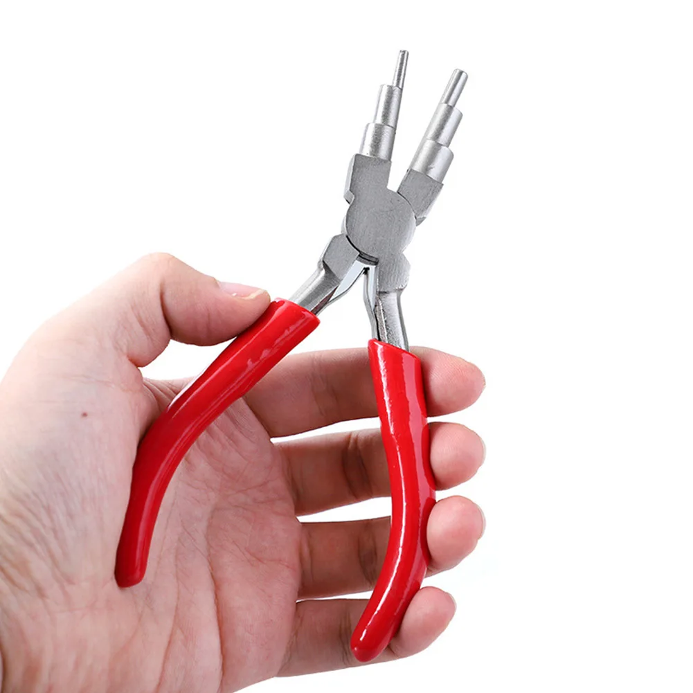 8-Pc Jewelry Making Pliers Set with Needle Nose Round Nose Crimping Bail Bent Nose Nylon Jaw End Nippers and Wire Cutting Pliers