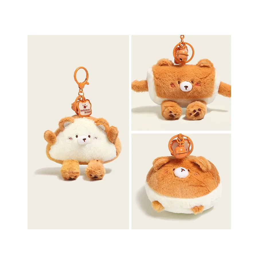 

Teddy Bear Bakery 3D plush toy pendant, fun original cartoon food keychain pendant