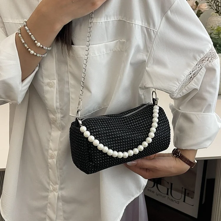 Shiny Sequin Crossbody Bag Women's Summer Versatile Chain Shoulder Bag Fashionable Trendy Small Bag Universal Female Purse