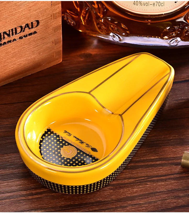 Creative Cigar Ashtray Design Home Anti-Slip Portable Pocket Ashtray Large Caliber Cigar Accessories