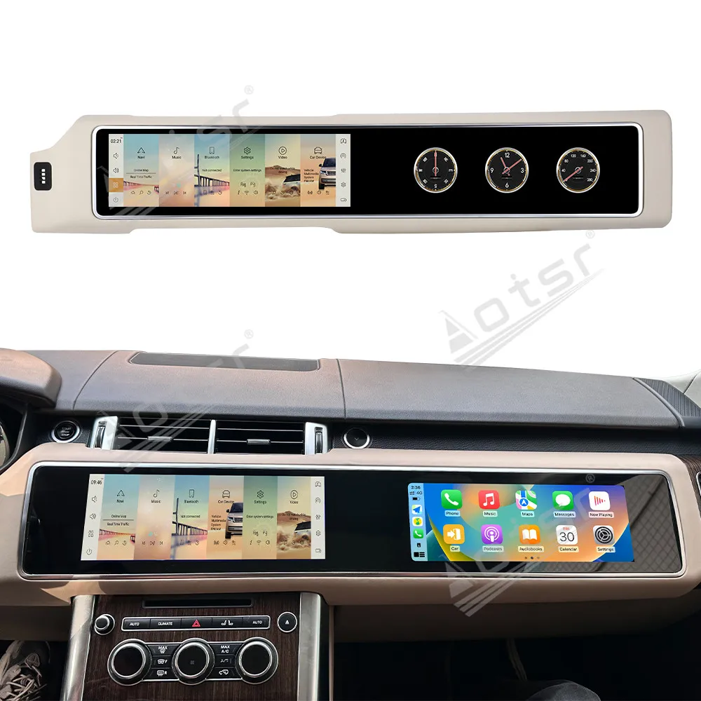 Dual 12.3 Inch Android 14 For Land Rover Administrative Movement 2019-2021 Gps Navigation Carplay Car Radio HD Touch screen