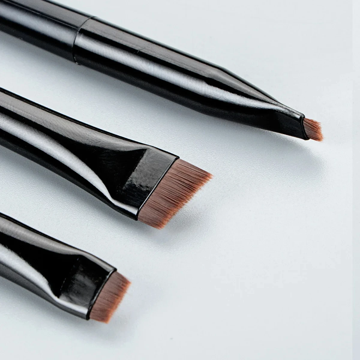 3 teile/satz Klinge Eyeliner Pinsel Augenbraue Pinsel Tragbare Flache Feine Eye Liner Stirn Kontur Make-Up Pinsel Make-Up-Tool – Detail 9