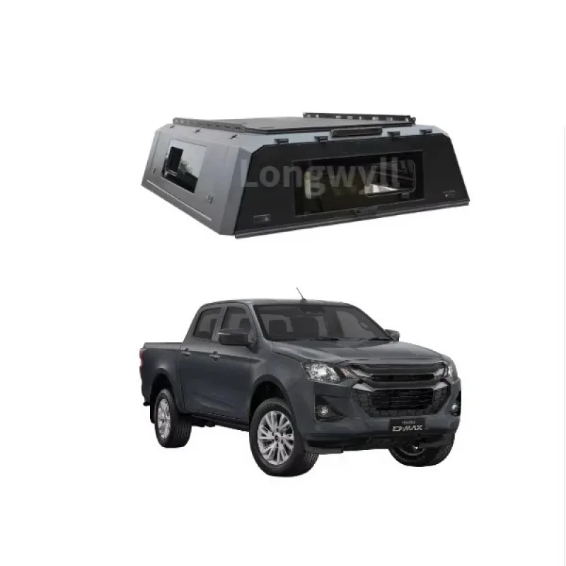 

Top quality Aluminum Truck Topper for D-max Hardtop Cap with Sliding windows Smartcap Pickup Canopy Heavy-duty Camper Shell