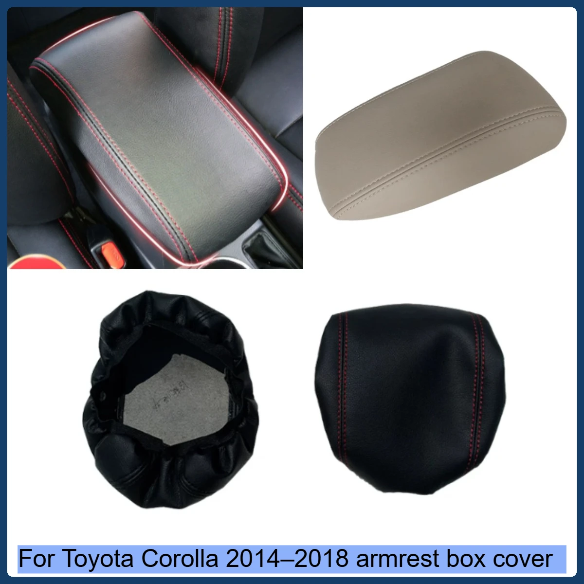 For Toyota Corolla 2014 - 2018 Armrest Case Cover Leiling Dual Engine Interior Modified Armrest Case Cover