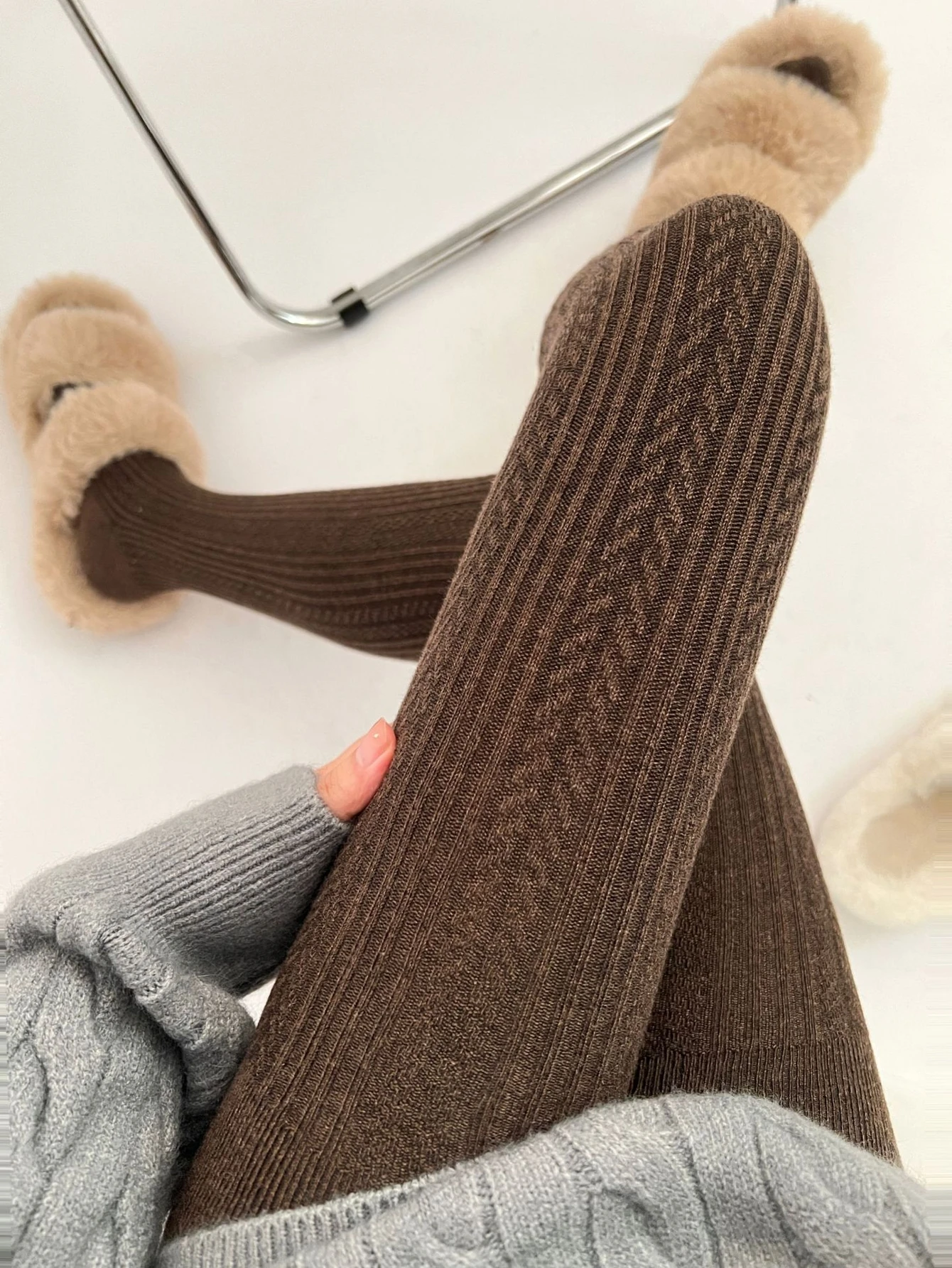 Autumn Solid Color Women's Leggings Natural Waist Ankle Slim Casual Basic Comfortable Trousers