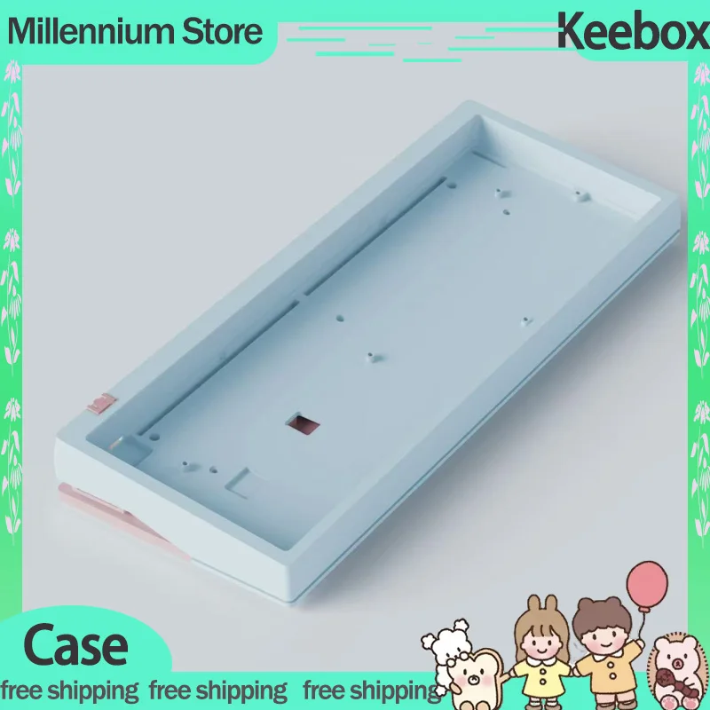 

Keebox PC60v2 Aluminum Keyboard Case Ribbon Keyboard Underglow DIY Color Block Case For Wooting HM GH60 PCB Rakka ISO Custom