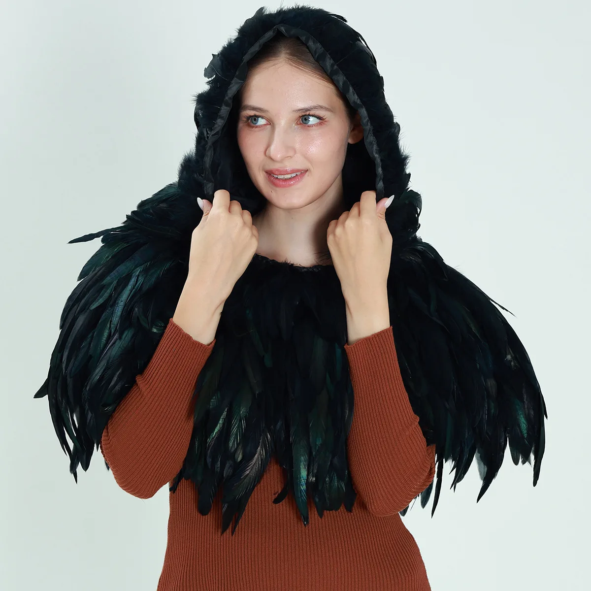 

Carnival Shoulder Cape For Women Cloak Feather Cloaks Shoulders Decoration Performance Photography Prom Clothes Style Accessorie