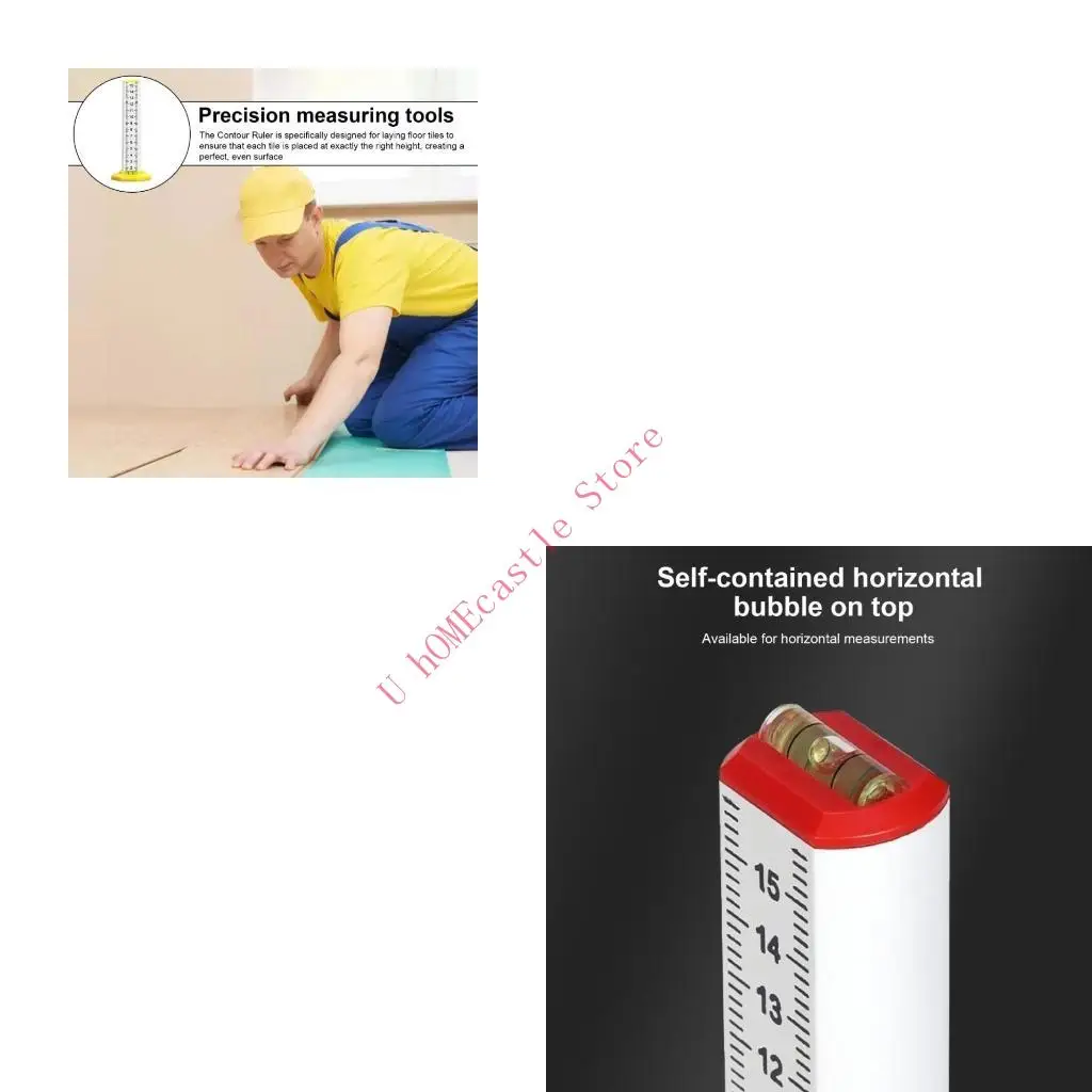 63HF Equal Height Ruler Lay Floor Tile Special Tool Horizontals Elevations Ruler