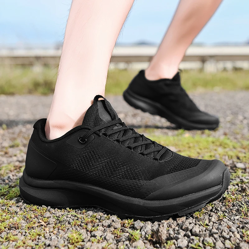 

2025 Hot Sale Men Sport Mountain Shoes Outdoor Gym Hiking Shoe Mesh Breathable Climbing Shoe Man Anti Slip Trekking Shoe