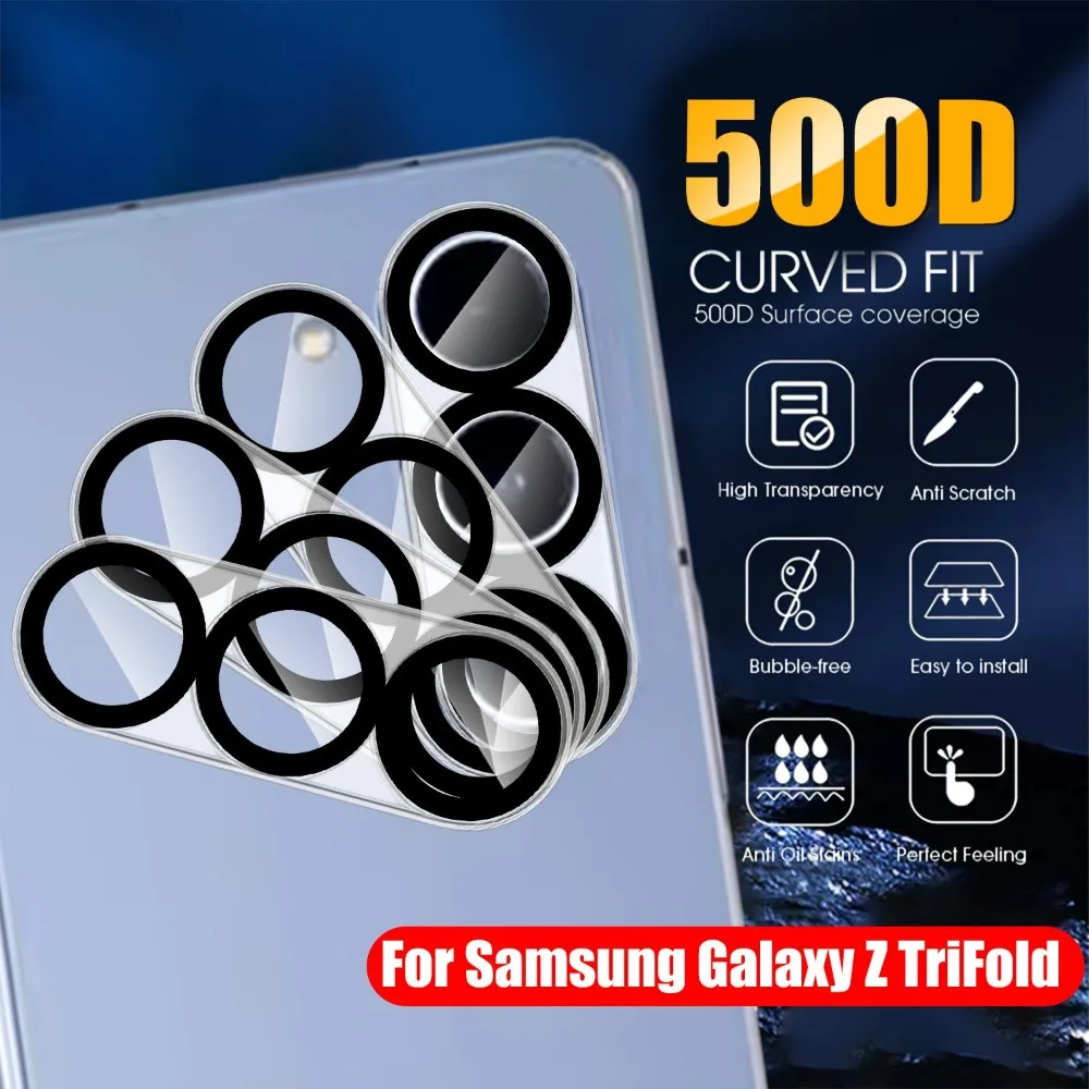 1-5PCS Tempered Glass for Samsung Galaxy Z TriFold Phone Lens Protector 3D Clear Camera Lens Protective Cover Anti-scratch Films