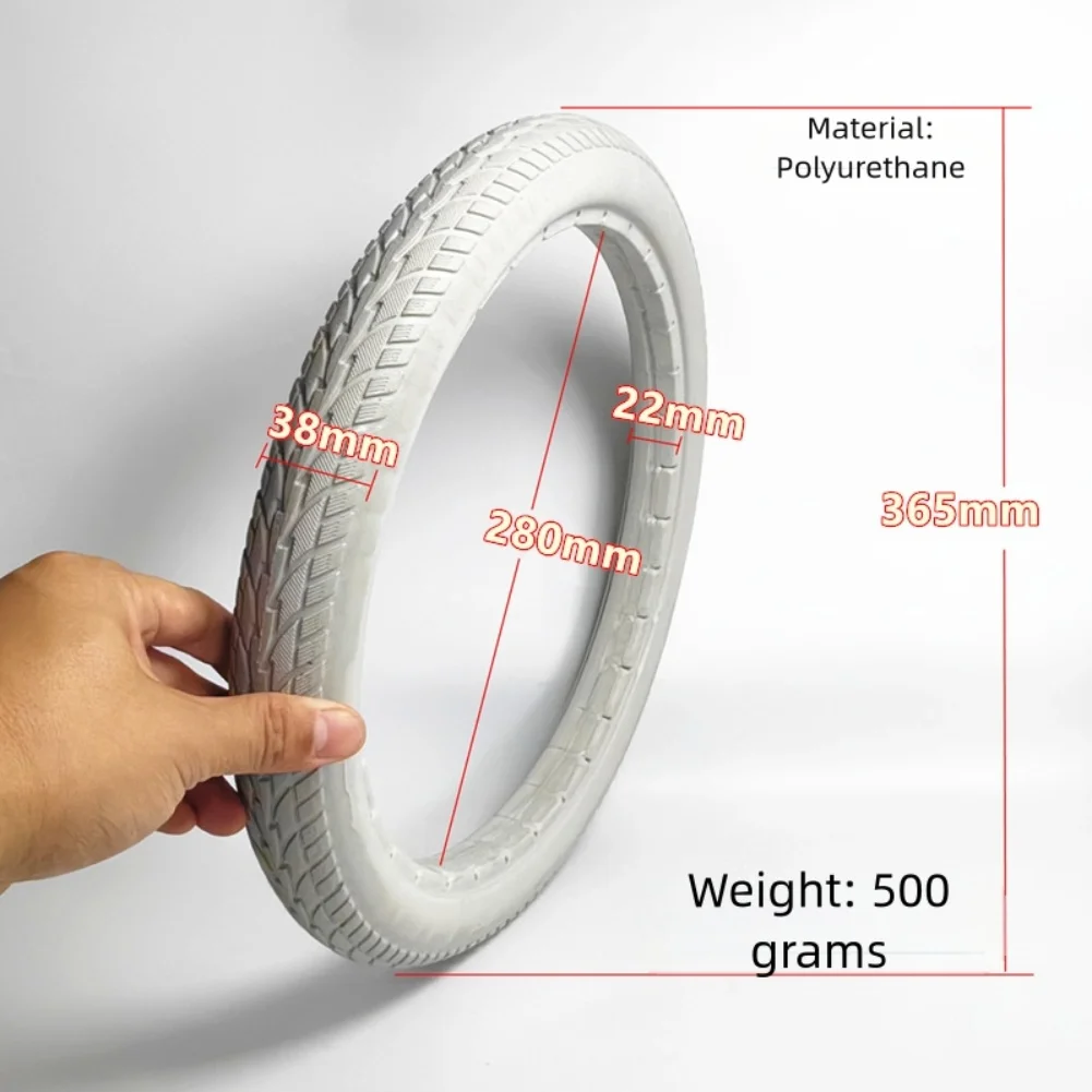 

Ergonomic Design Bicycle Tire Wheelchair Tire Puncture Resistant Tire 16-inch Solid Tire Hassle-free Installation