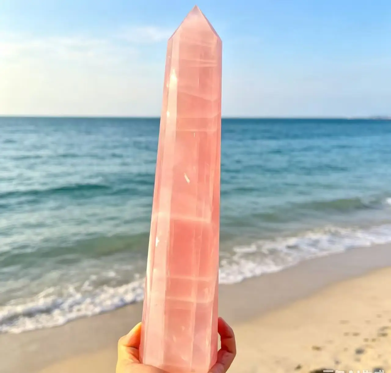 High Quality! Natural Rose Quartz Energy Tower, Energy Healing, Home Decoration, Hand-Polished, Rich In Color.